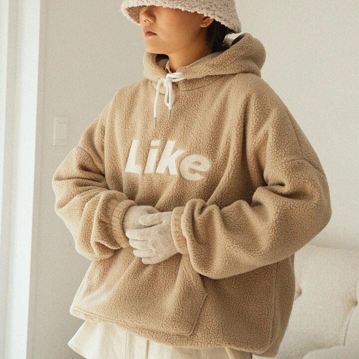 라이크 양털 후드티 beige[베이지]
