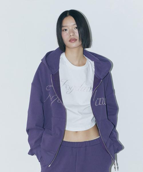 Hotfix Star Hoodie Zip-up (purple)