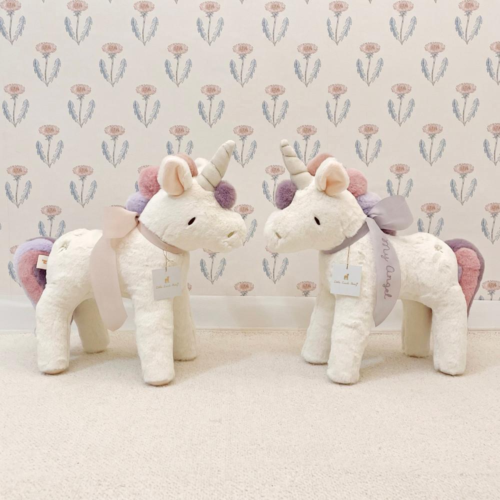 플러피 유니콘 애착 인형 (이름 이니셜 자수)조카 출산 선물