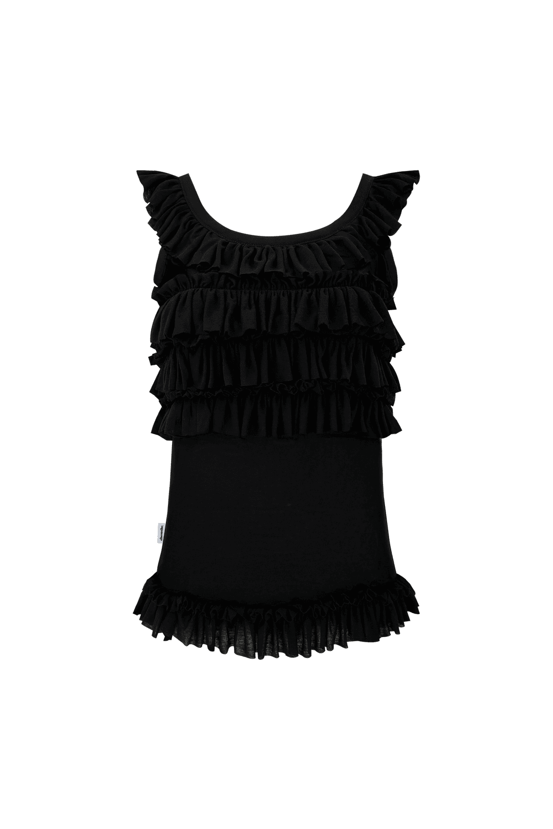FRILLY SLEEVELESS (BLACK)