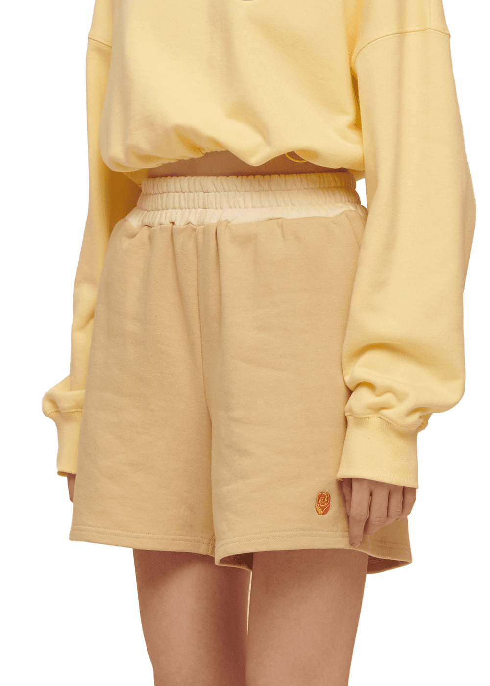 Rose Sweat shorts [BEIGE]