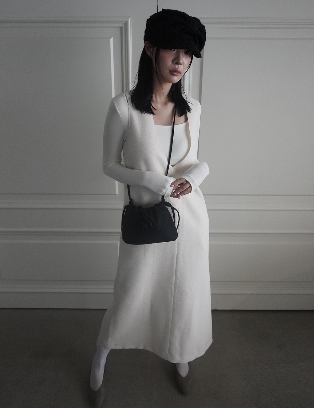 키미미 KIMIMI suede rose cross bag  Black