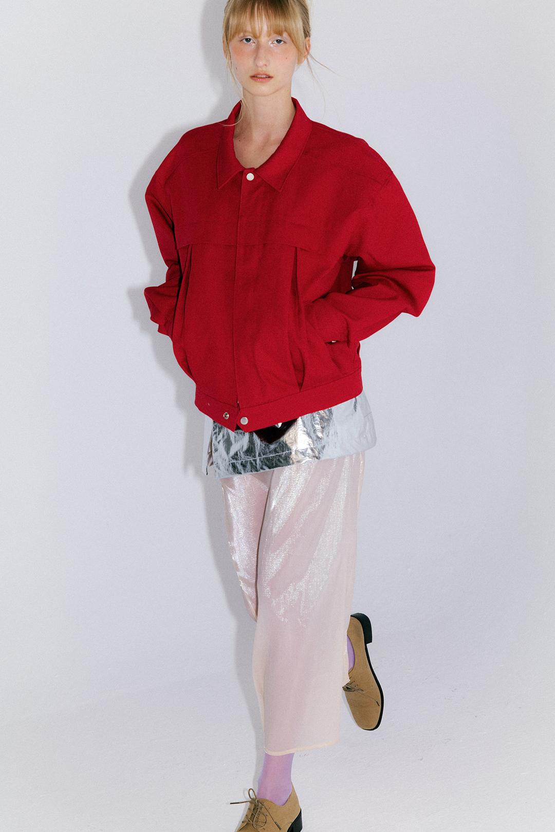 Urban Oxford Blouson_Garnet Red