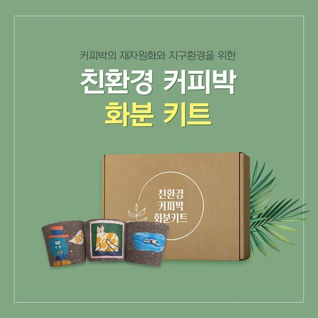 식목일 행사 친환경 커피박 DIY 화분 만들기 키트 유치원 어린이집 체험 학습 교구