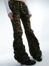 Cotton Camouflage Flare Pants
