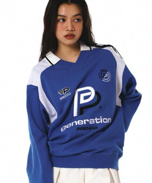 GENERATION PP COLLARED SWEATSHIRT BLUE