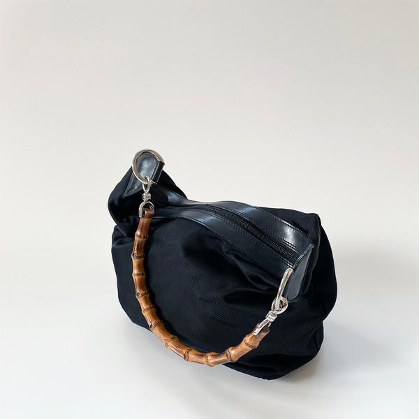GUCCI NYLON BAMBOO HANDLE BAG