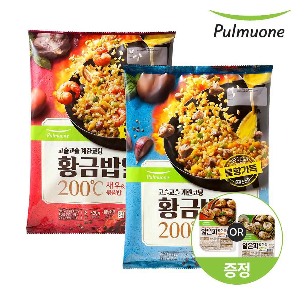 풀무원 황금밥알볶음밥4봉+얇은피160gx1봉(랜덤)