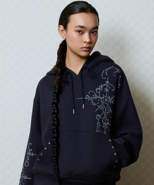 GT PRINTED HOODIE(NAVY)