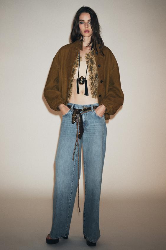 ZW COLLECTION LIMITED EDITION 레더 봄버 재킷