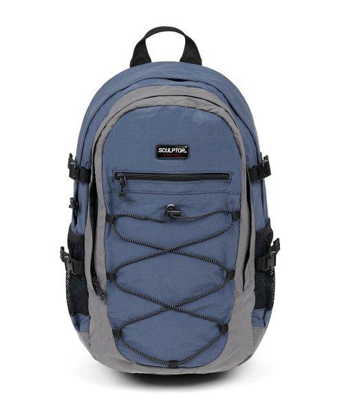 Nylon String Rucksack Blue/Gray