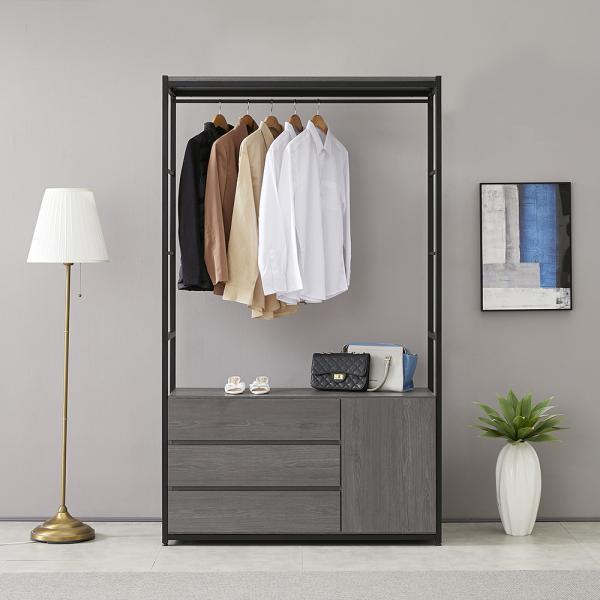 심플비 링크시스템행거1200 3서랍수납옷장