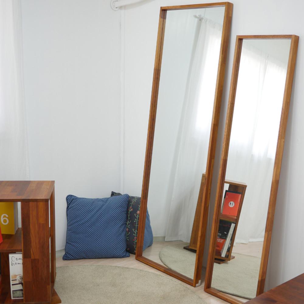 멀바우 원목 전신거울 특대형 1800X600 은경 벽걸이