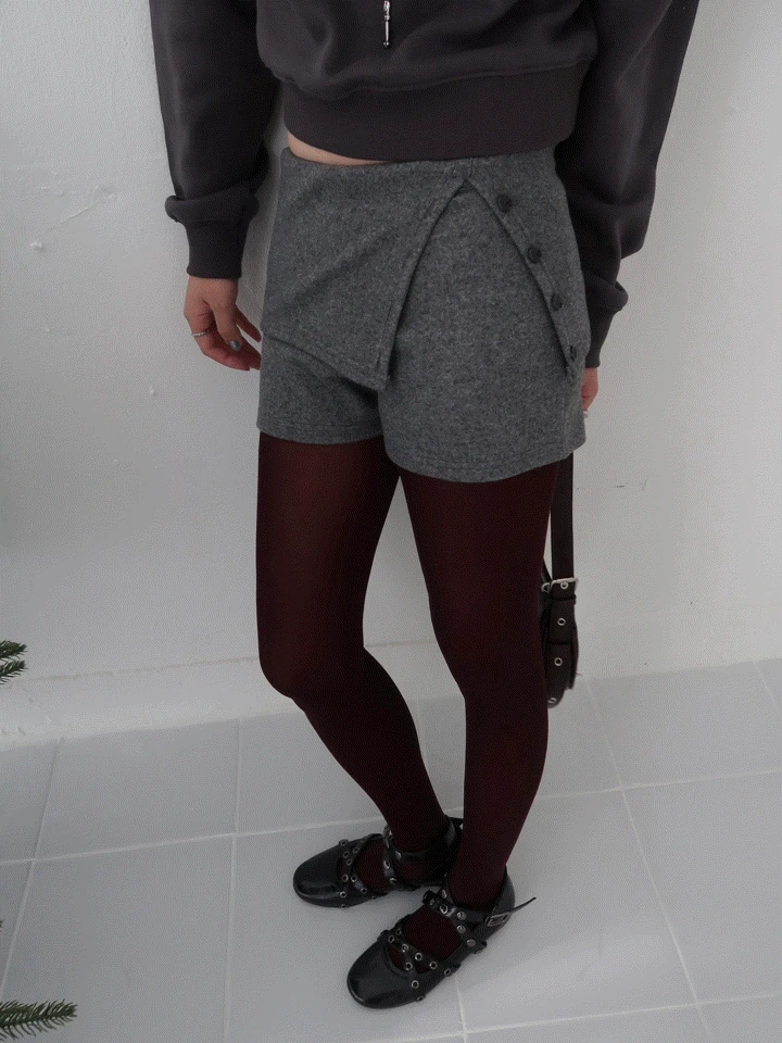 버튼 마이크로 팬츠