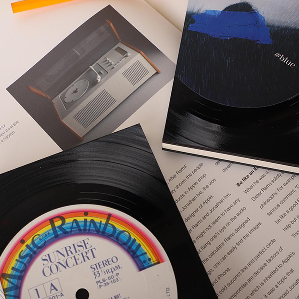 진짜 LP로 만든 레코드노트 프리라벨 미디엄 레트로 감성 바이닐 디자인 노트 공책 랜덤발송