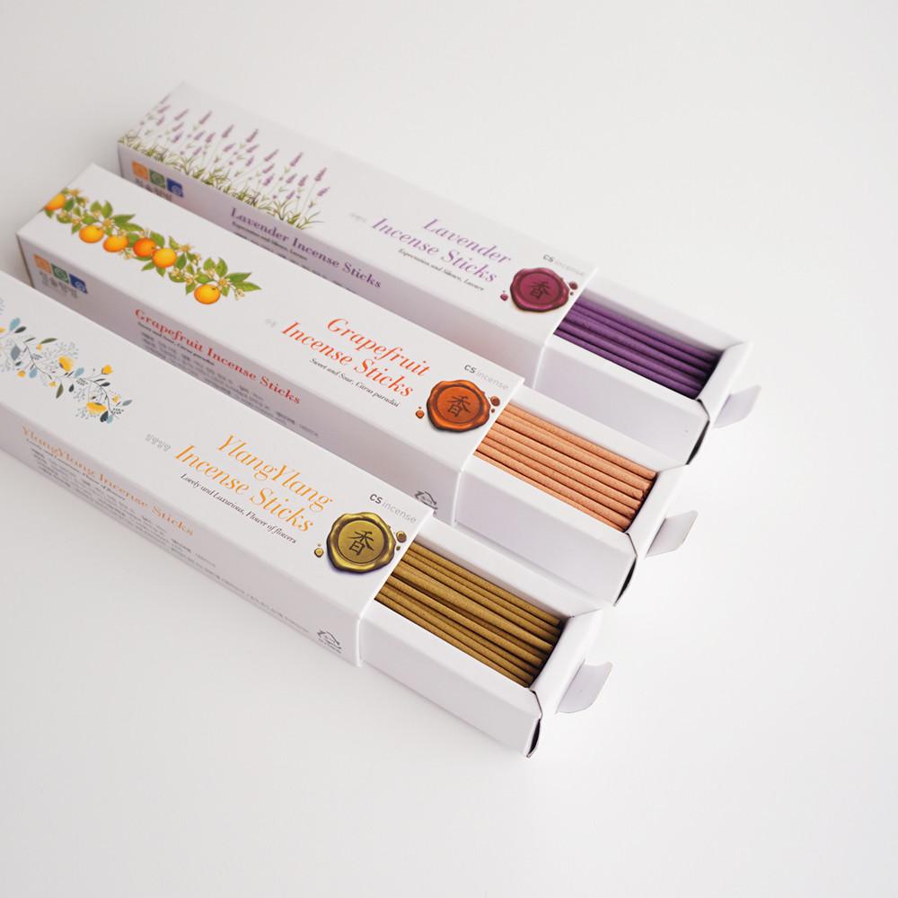 청솔향방 인센스스틱 국산향 아로마 한국 선향 (자몽/라벤더/일랑일랑) 명상 요가 용품