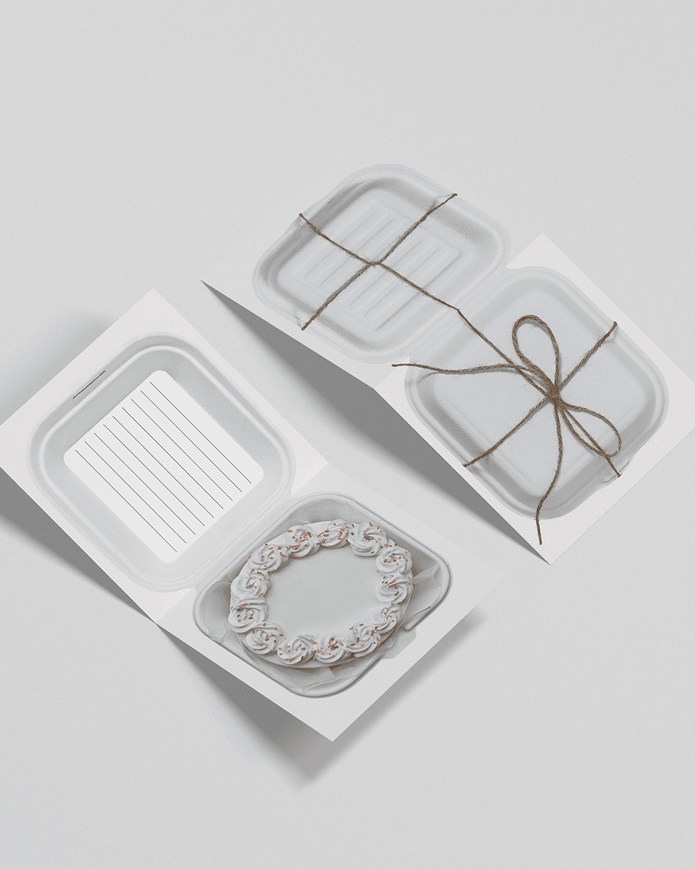 케이크 카드 봉투 세트