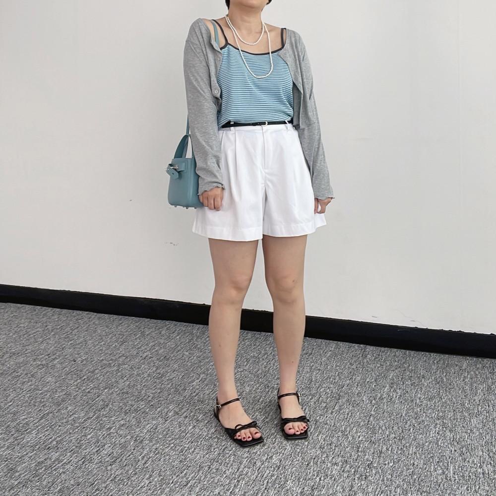 [S-2XL] 트윈pt (빅사이즈 하비 반바지 뒷밴딩 A라인 4부팬츠)