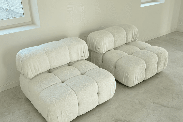 MJBS008 미드센추리 모던 쇼파 모듈 패브릭소파 3size 4color