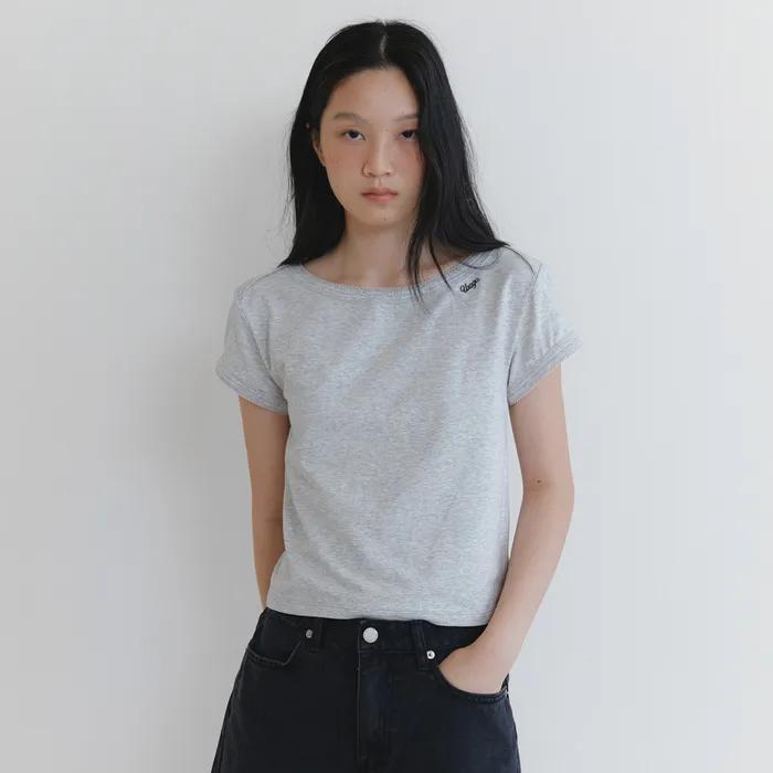 [1차 리오더] Lace boatneck crop t-shirt_4colors