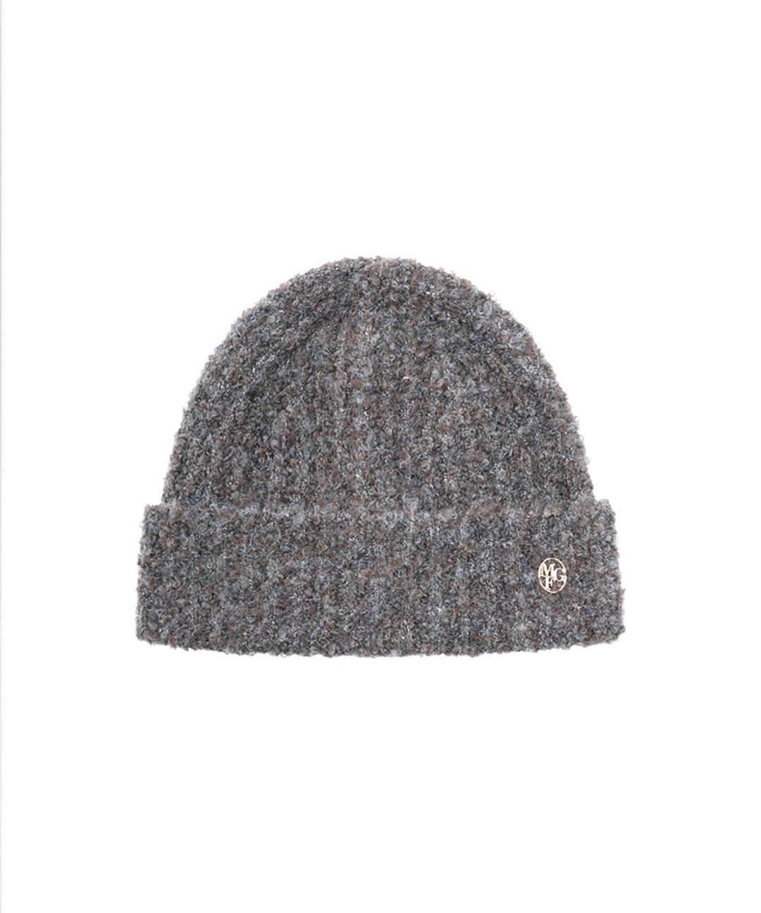 CIRCLE LOGO BOUCLE BEANIE brown