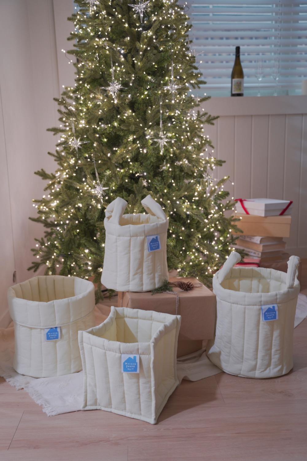 Quilted fabric basket