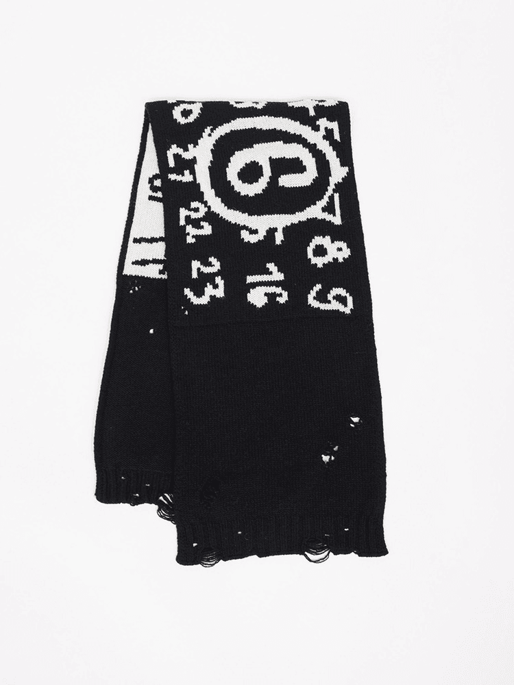BLACK NUMERIC SCARF  MM6 블랙 뉴메릭 스카프