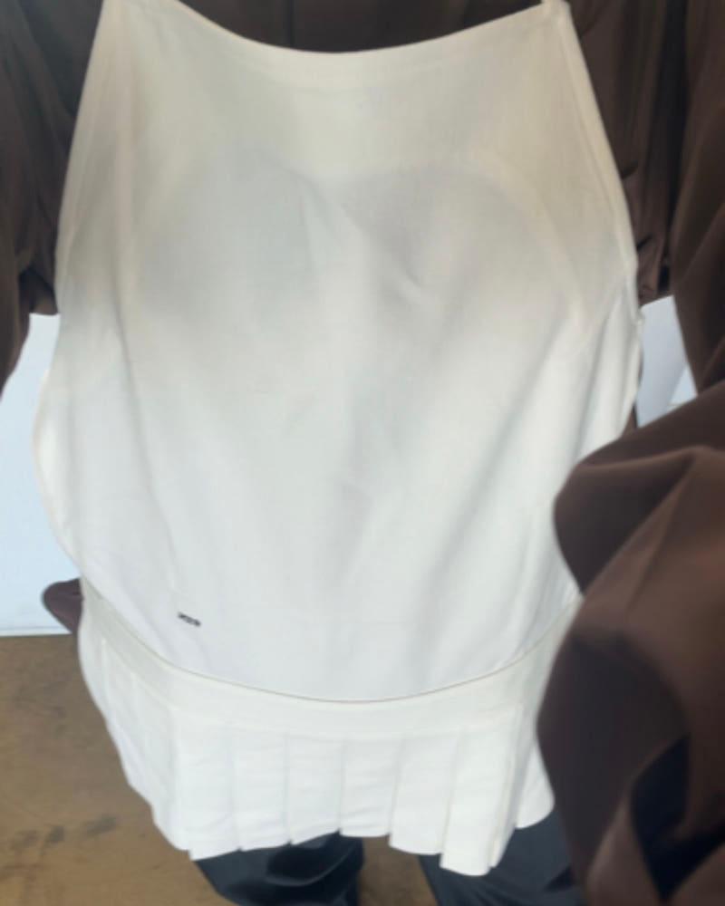 (O ANGEL) 92% PLEATED SKIRT APRON