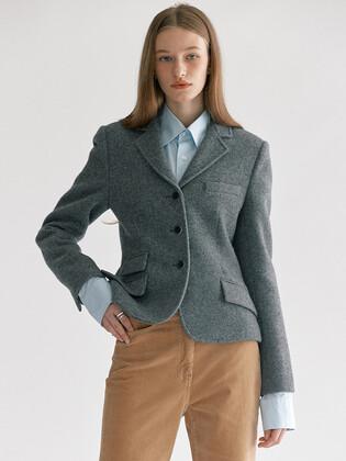 PREP MELANGE WOOL JACKET_GRAY [U2W0J105/16]