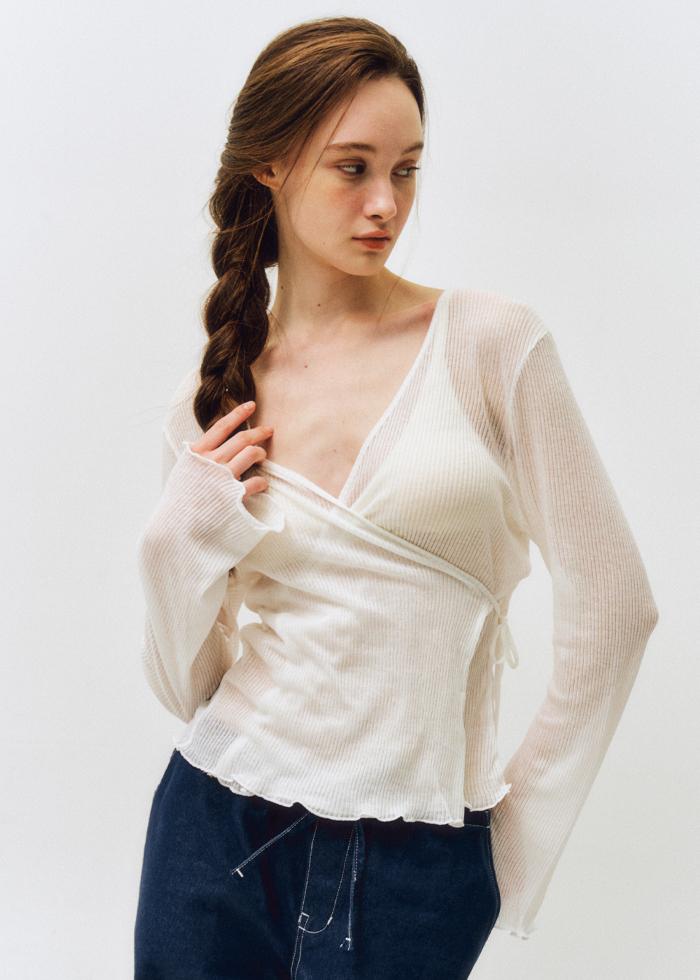 Minimal Wrap Cardigan_CTT368(White)