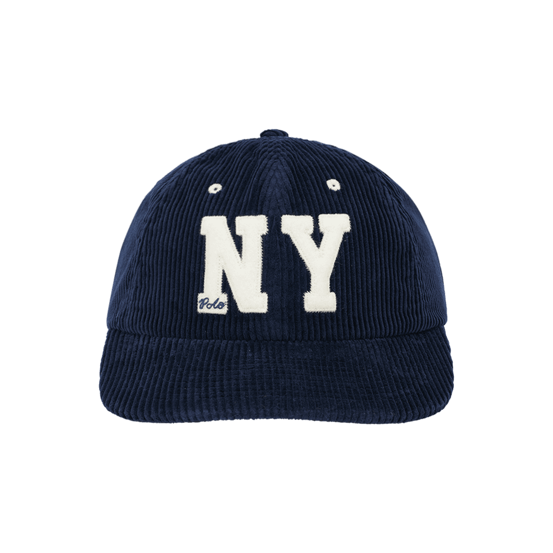 폴로 랄프 로렌 NY 패치 코듀로이 볼 캡 헌터 네이비 - 26SS