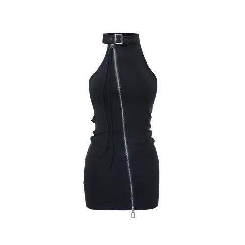 Highneck buckle zipper ops