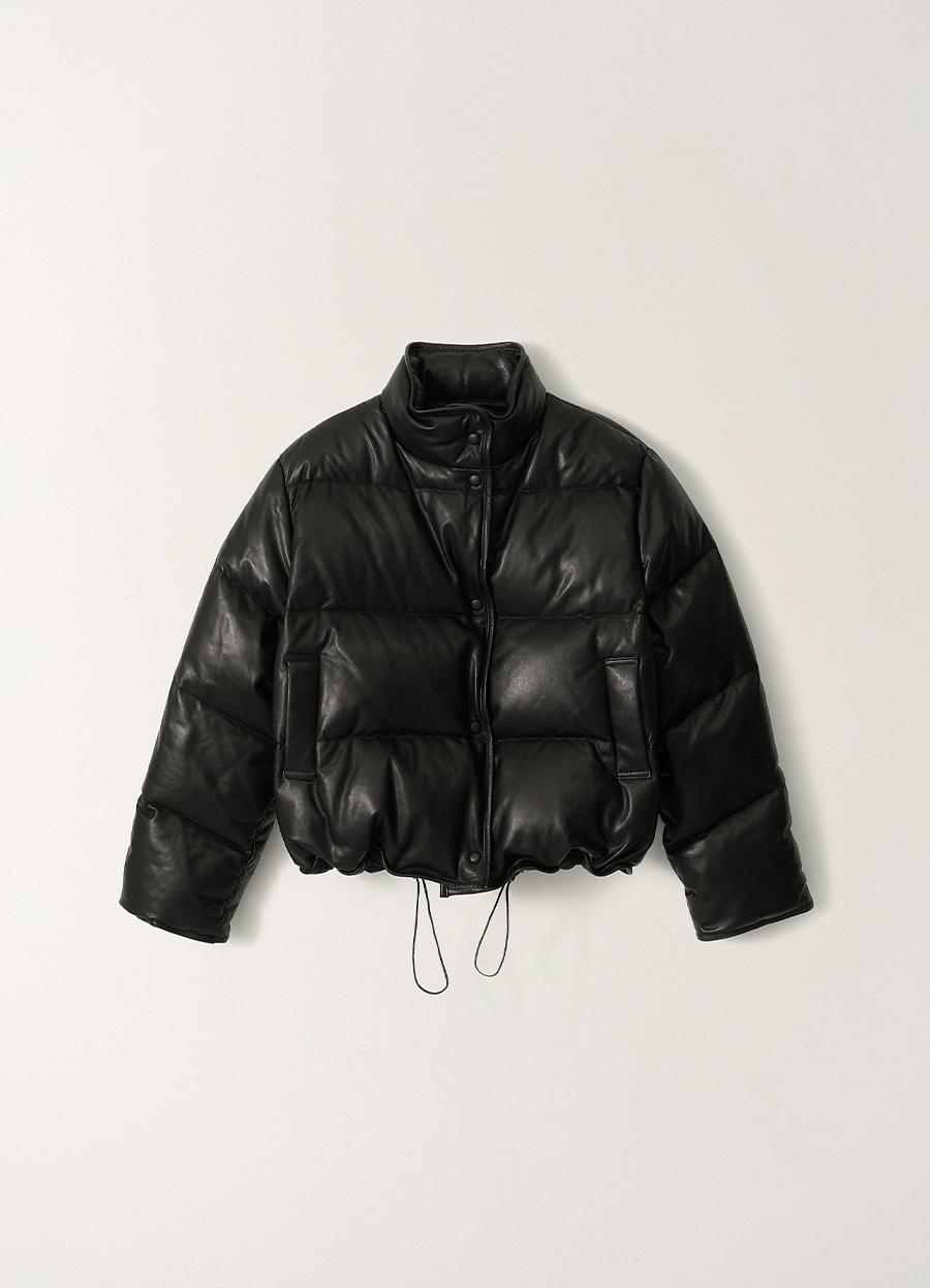 3RD / Lambskin leather puffer (Black)
