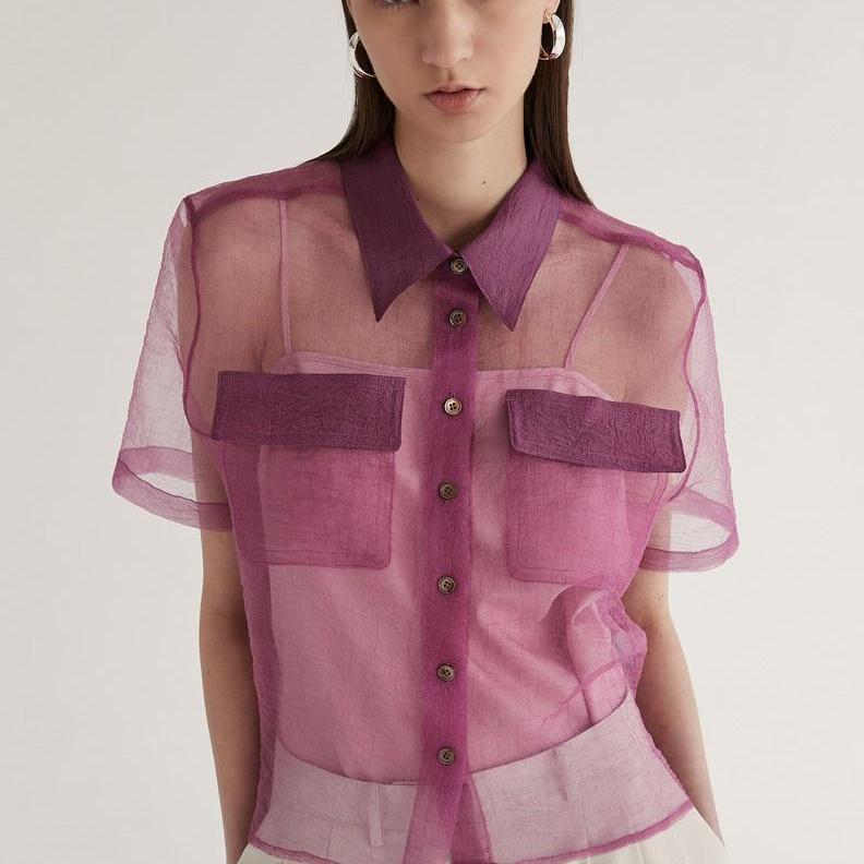 드래곤블루스 오간자블라우스