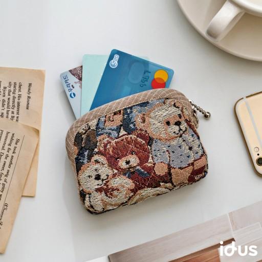 🧸퀼트곰세마리 카드미니파우치