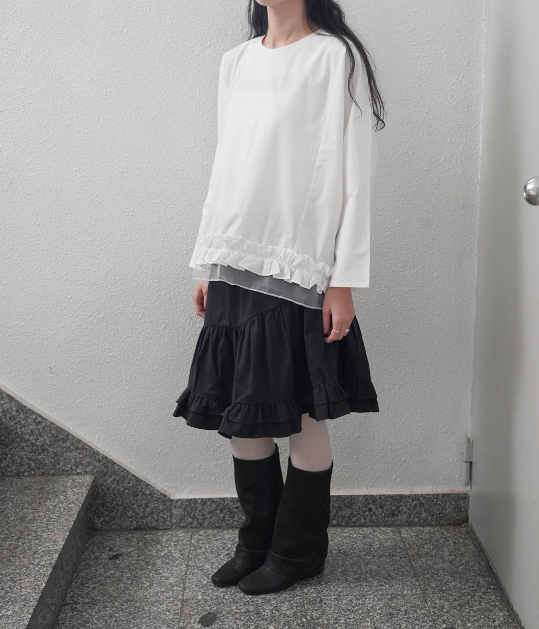 피에브레 frill dolman blouse (2c)