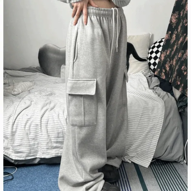 cotton cargo balloon sweat pants