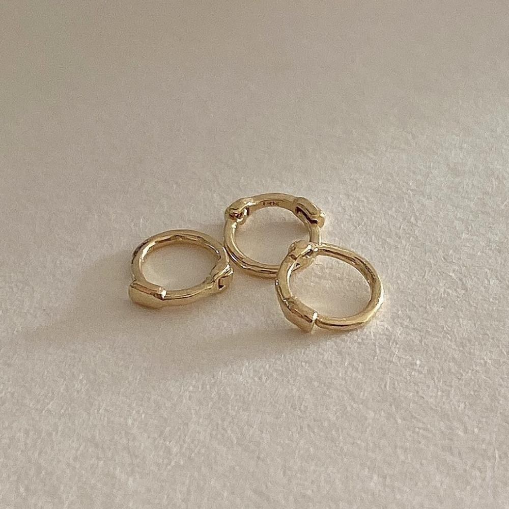 14k 내경 4mm 초미니 원터치 링 귀걸이 귓바퀴링