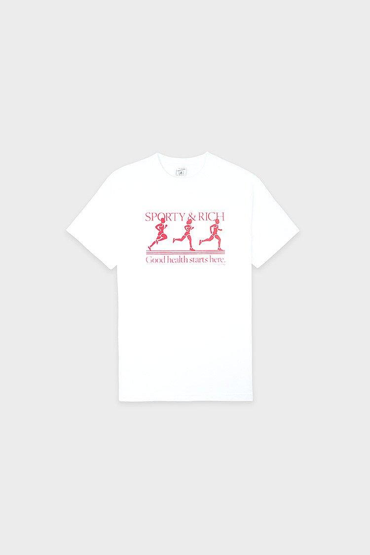 [SPORTY&RICH] TS492WH-RUNNER TEE