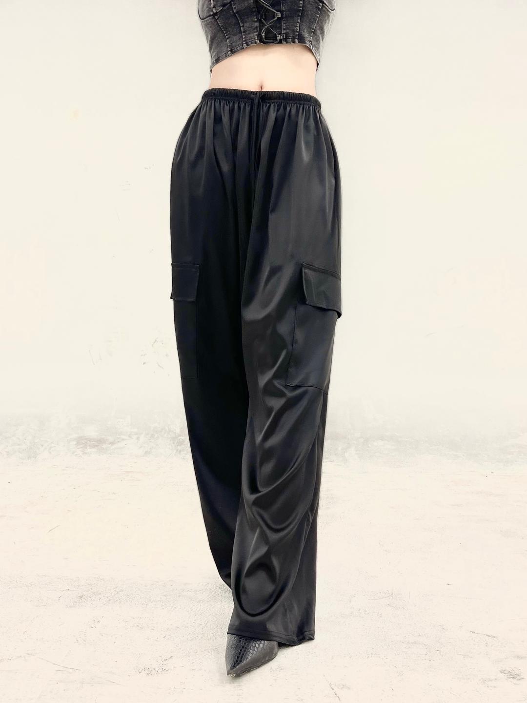 826. Glow satin pocket pt (2color)