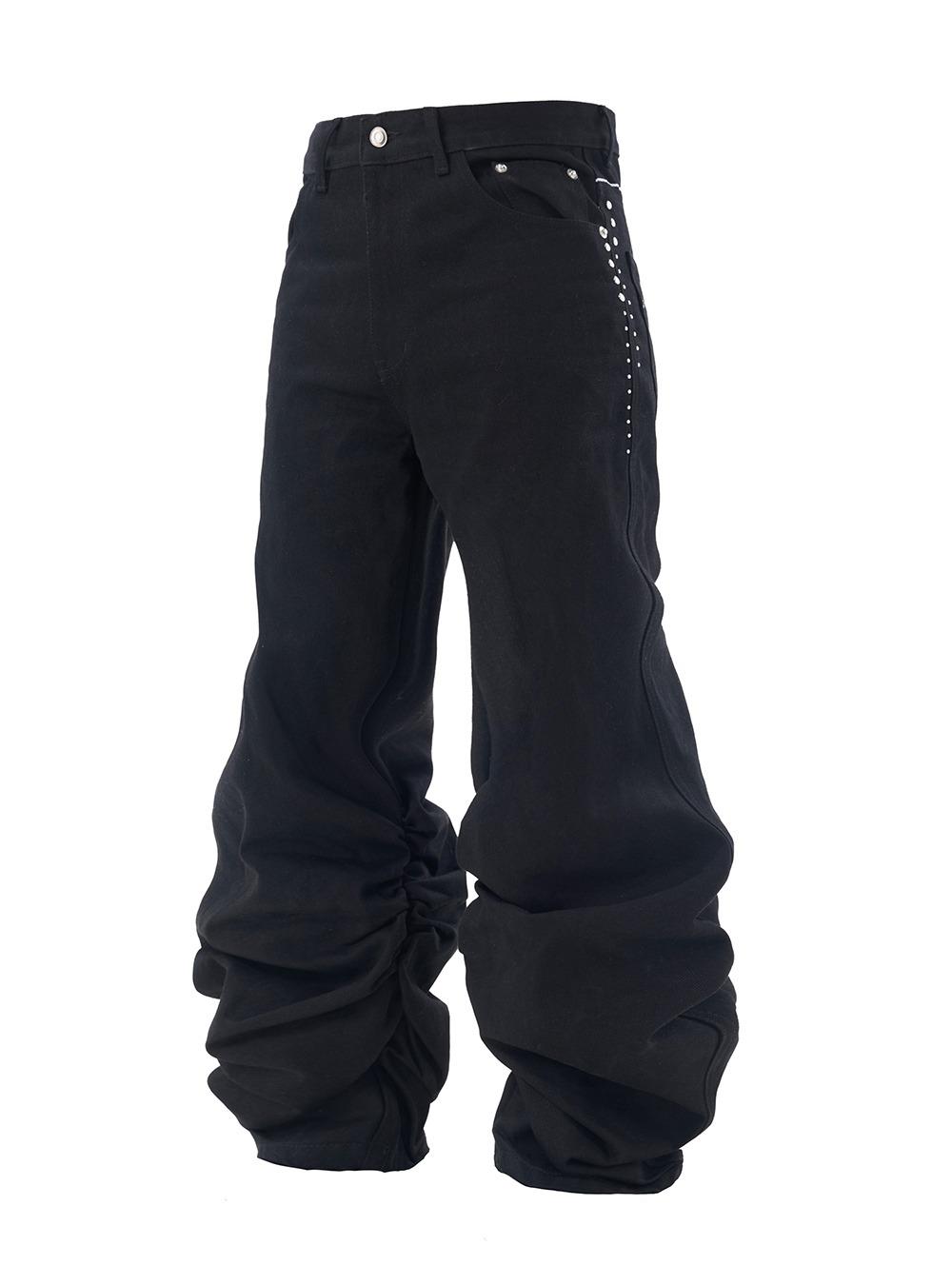 [RecombiNtion Yoke] Heavy Wash Baggy Denim Pants