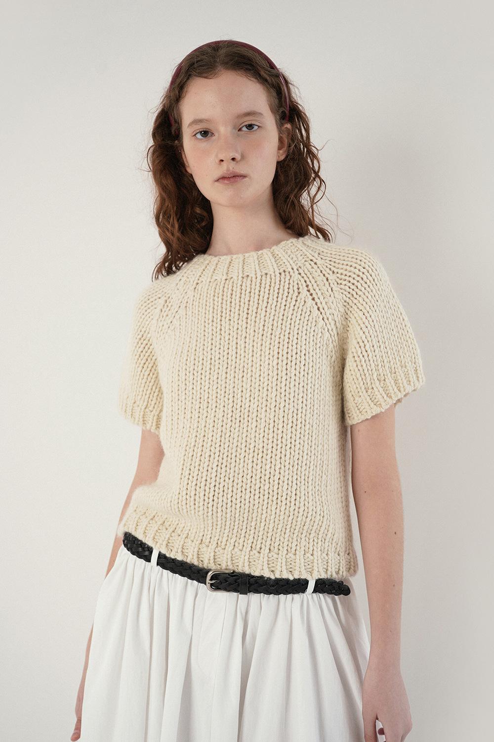 Mohair half knit_ivory