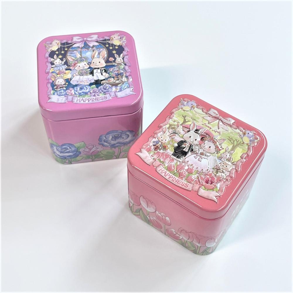 버니 토끼 해피니스 정사각 틴케이스 2종