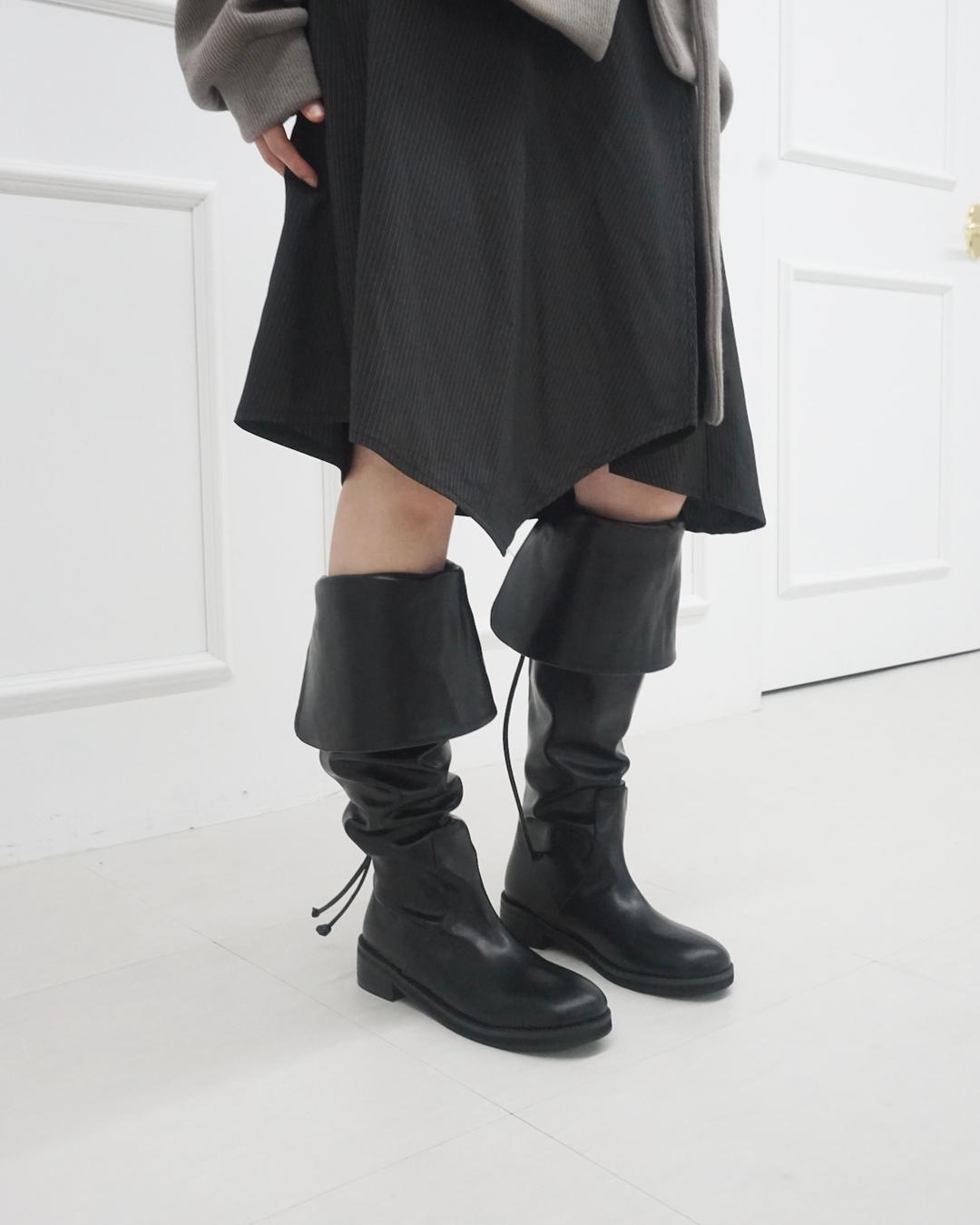 아게하 2way ribbon boots