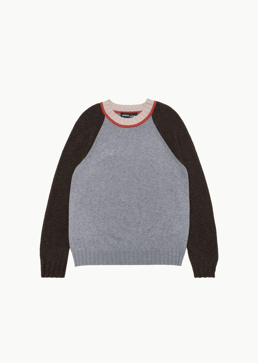 jock in the closet sweater, grey / brown / pink / red