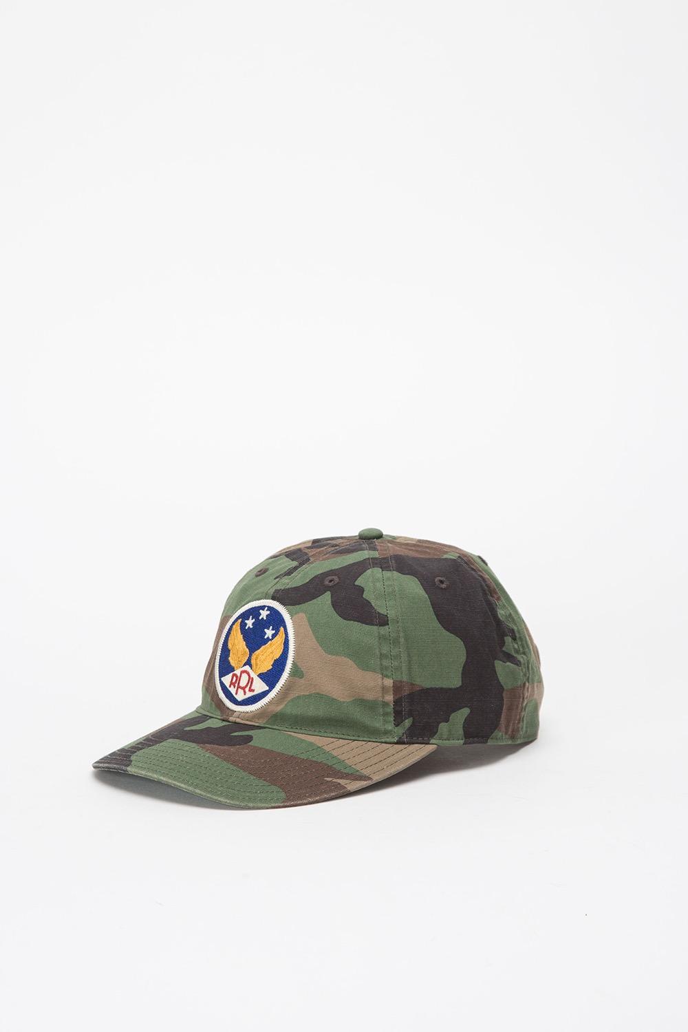(RESTOCK) WINGED LOGO CAMO BALL CAP GREEN