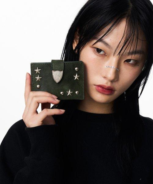 일리고(ILLIGO)  웨스턴 아코디언 카드 지갑 카키 - 사이즈 & 후기 | 무신사