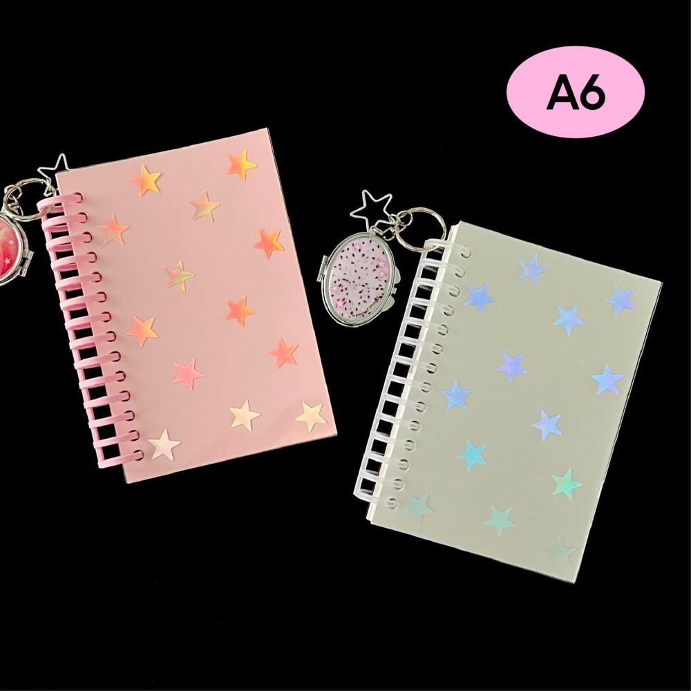 커스텀 [A6루즈링노트] a piece of (journal) ver.4 - 스타실버 스타핑크 스크랩북 다꾸 다이어리 A6