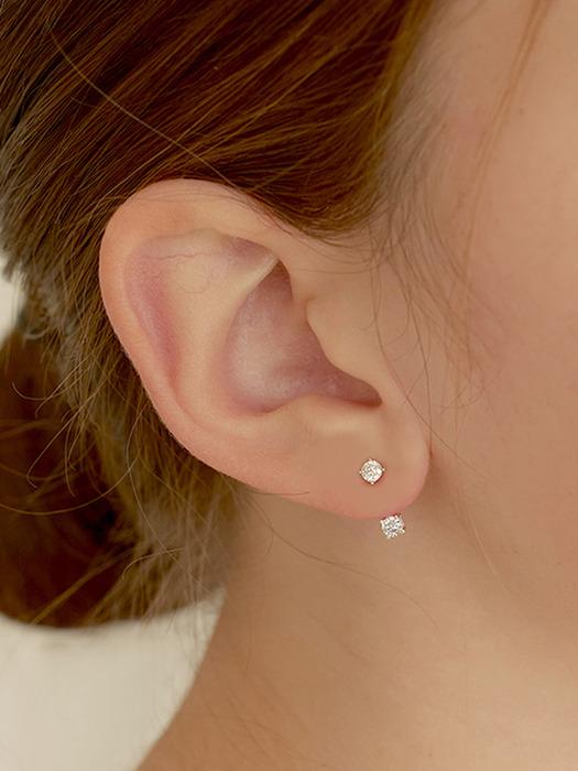 [6mm+10mm 진주귀걸이 증정] Two way clear earring