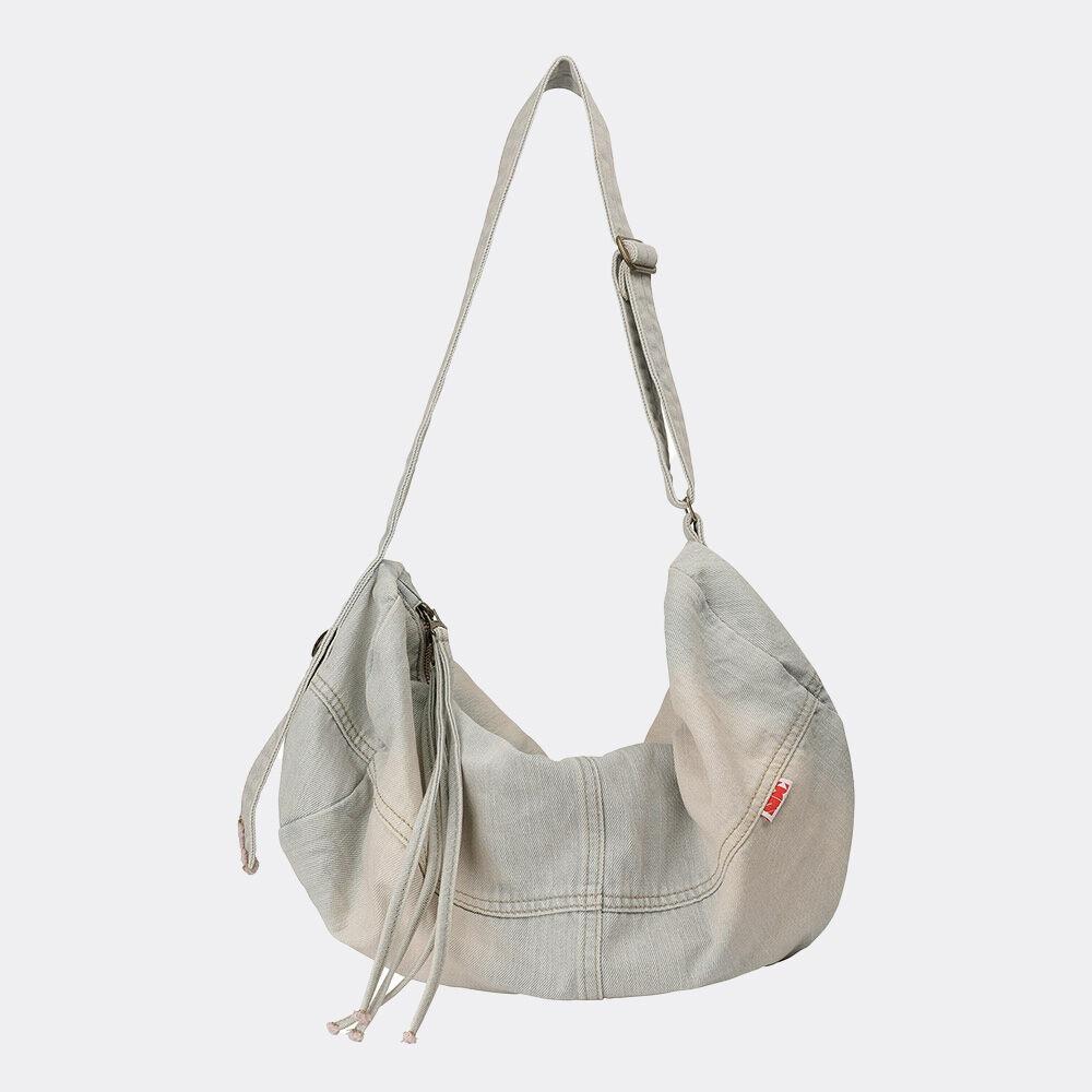 Vintage Brushed Denim Duffel Bag Ice Pink